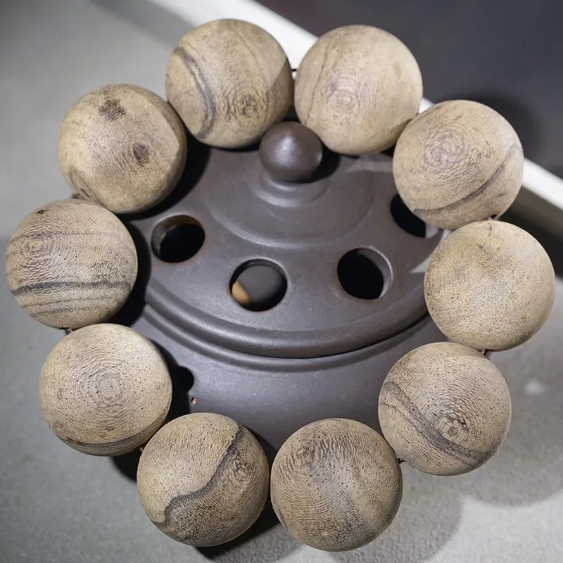 

Браслет-мала из натурального агарового дерева Бодхи (Камбоджа), винтажный дизайн, для мужчин и женщин, для молитв и медитации