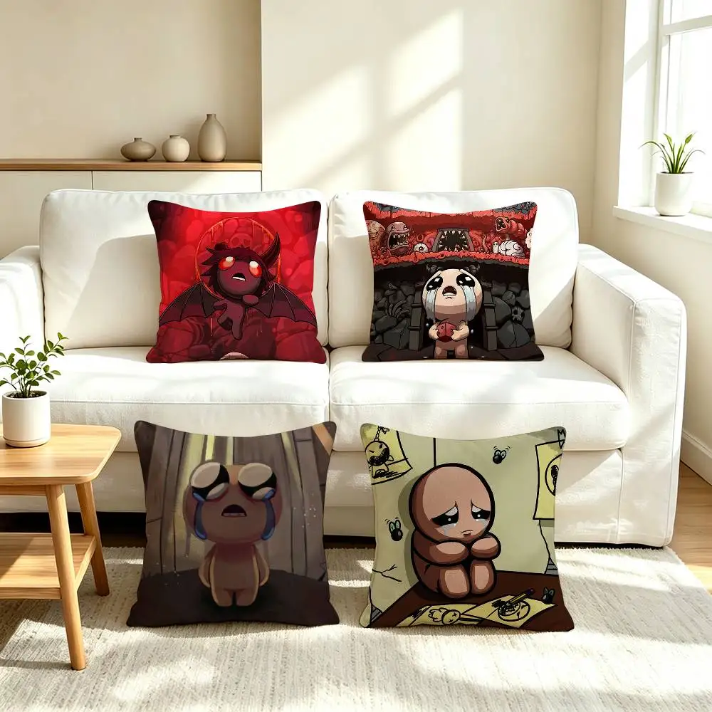 T-The Binding of Isaac G-Game  Square Double-Sided printed Pillow Case Bedroom Bedside Pillow Sofa Cushion Cover