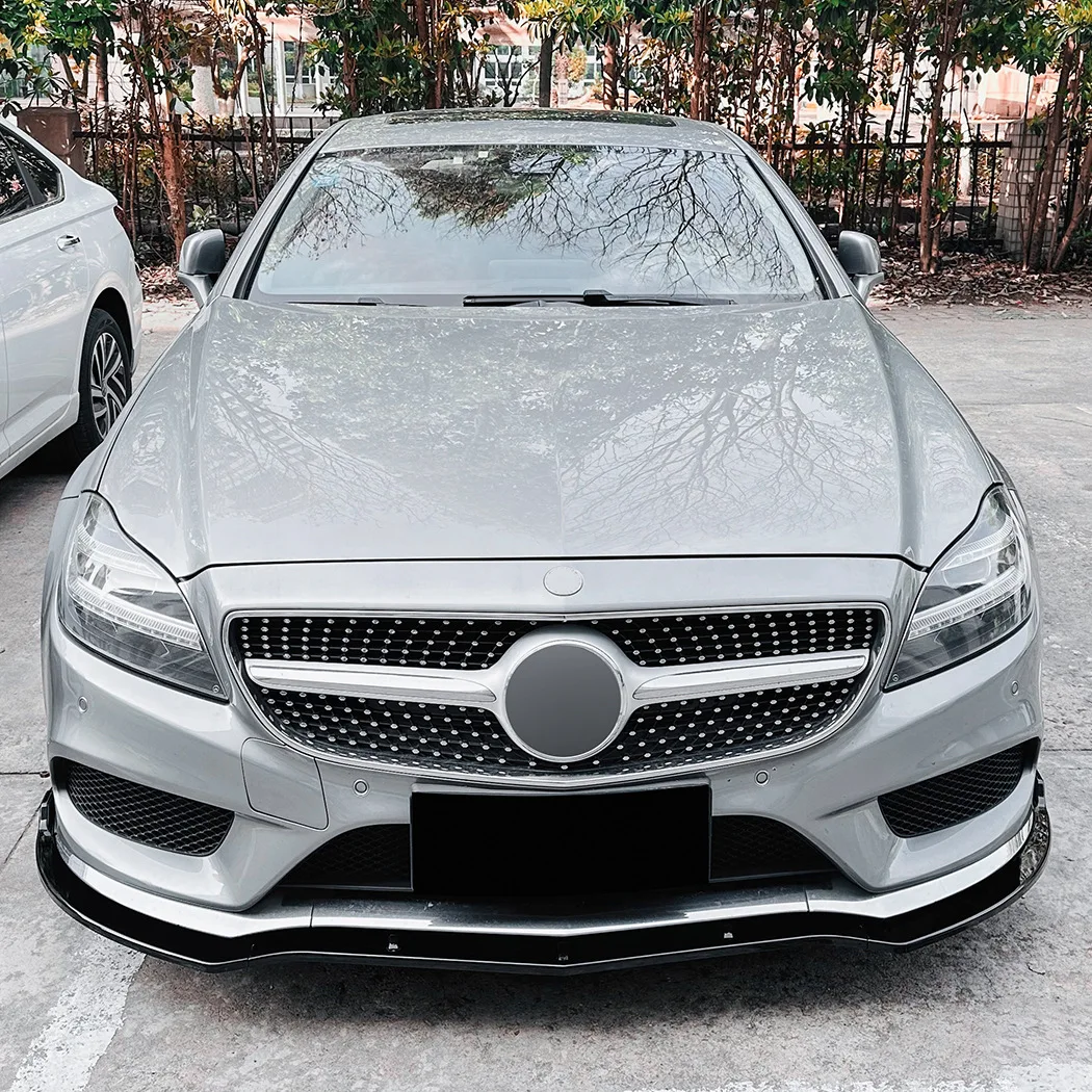

For Mercedes Benz CLS Class C218 X218 Facelift 2014--2017 AMG Accessories Front Bumper Lip Spoiler Splitter Upgrade Kit