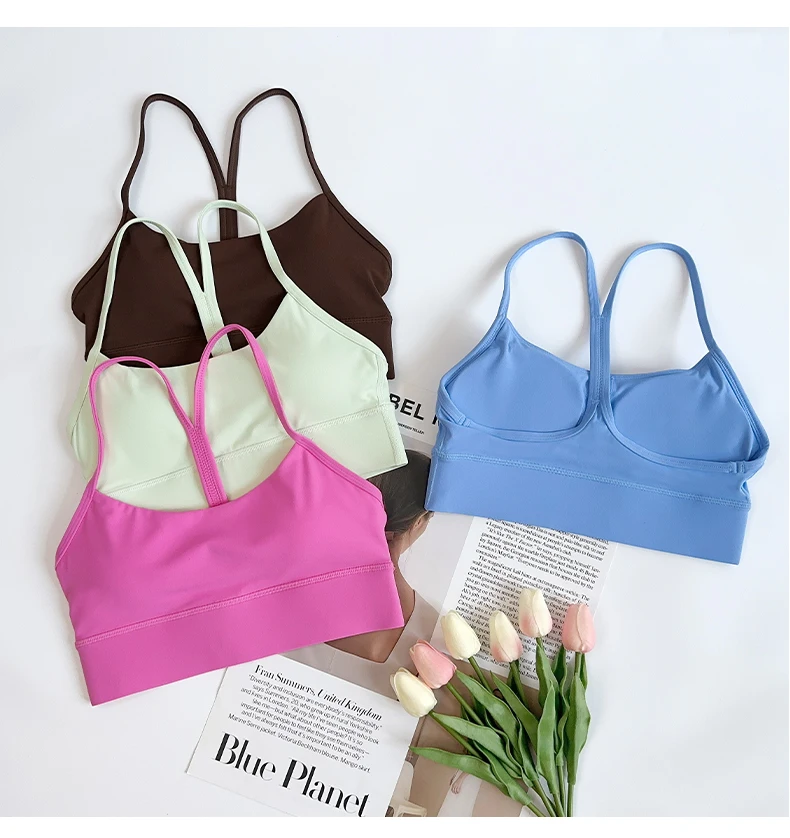 Nude-Feel Damen Sport-BH Sexy Y-Rücken Hochfester, stoßfester, atmungsaktiver Sporttop für Laufen, Training, Outdoor-Freizeitaktivitäten – Detail 13