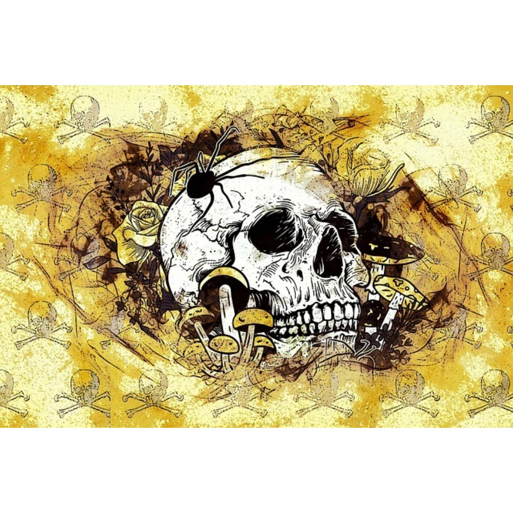 Gothic Skull & Skeleton Jigsaw Puzzle 500/1000/1200/2000pcs Dark Art Horror Theme Game Gift for Adults Party Decor