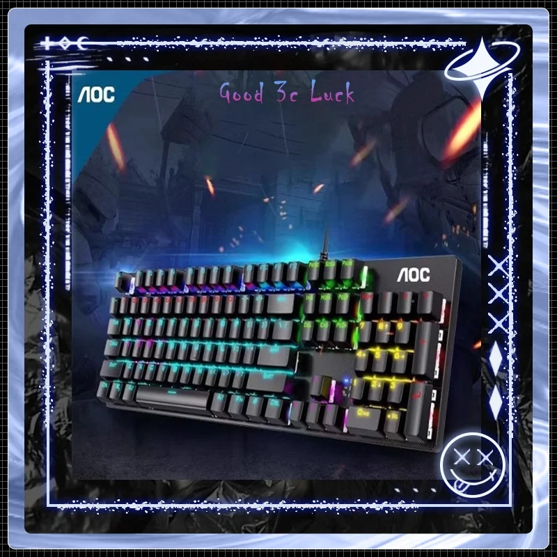 Ningmei Gk410 104-toetsen metalen paneel mechanisch toetsenbord Rgb lichtgroene theeschacht gaming volledig schokbestendig pc-toetsenbord