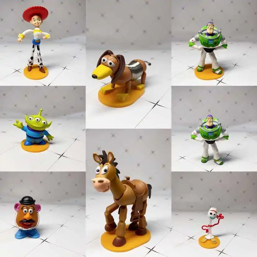 DisneyToy Story Buzz Lightyear Woody PVC Anime Figurine Modèle, Cartoon Butter Ornament, Strengthening Toys, Children's Gift