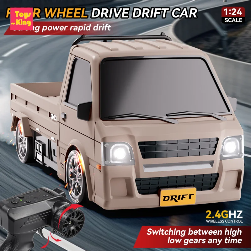 

2.4G 1/24 RC Drift Small Delivery Truck With Lights Remote Control Four-wheel Drive Racing Off-road Car Kids Toys Boys Christmas