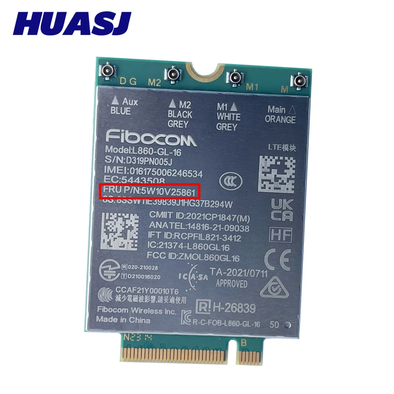 Imagem -02 - Módulo de Xmm 7560r Mais 4g Lte L860-gl16 Fru 5w10v25861 5w10v25839 Thinkpad L13 Gen3 L14 Gen3 L15 Gen3 Z13