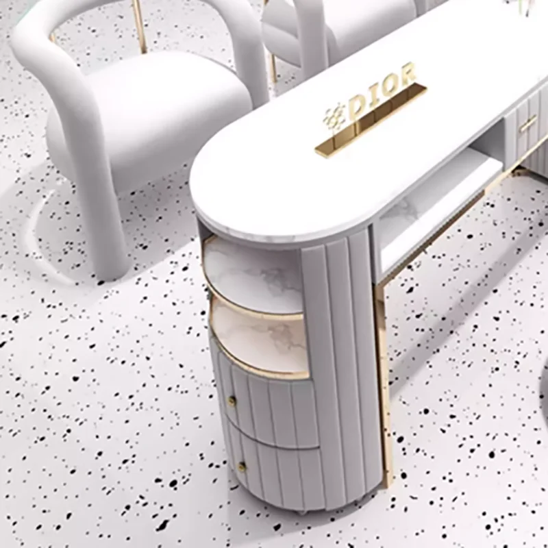 Nail Tables With Vacuum Cleaner Beauty Salon High-end Manicure Table Multifunction Designer Double Nail Manicure Table
