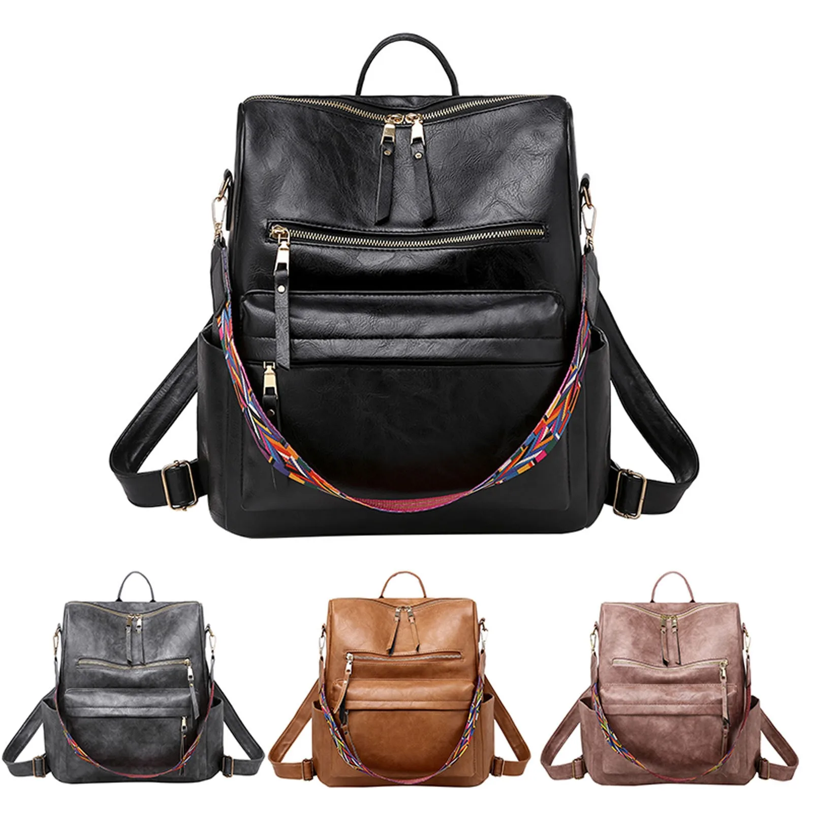 Women Backpack Fashion Leather Backpack Purse For Women Large Designer Backpack for High School Girls Hydration Backpack 3l