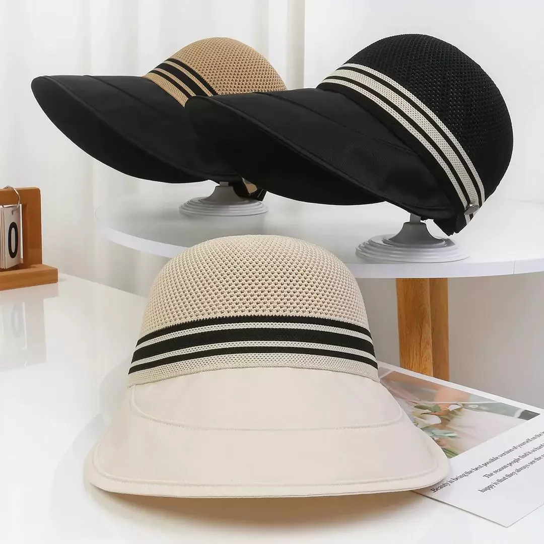 Sombrero de Pescador para Mujer, Verano 2026, Transpirable, con Ala Ancha, Protección Solar, Estilo Moderno, Tipo Gorra de Pico de Pato