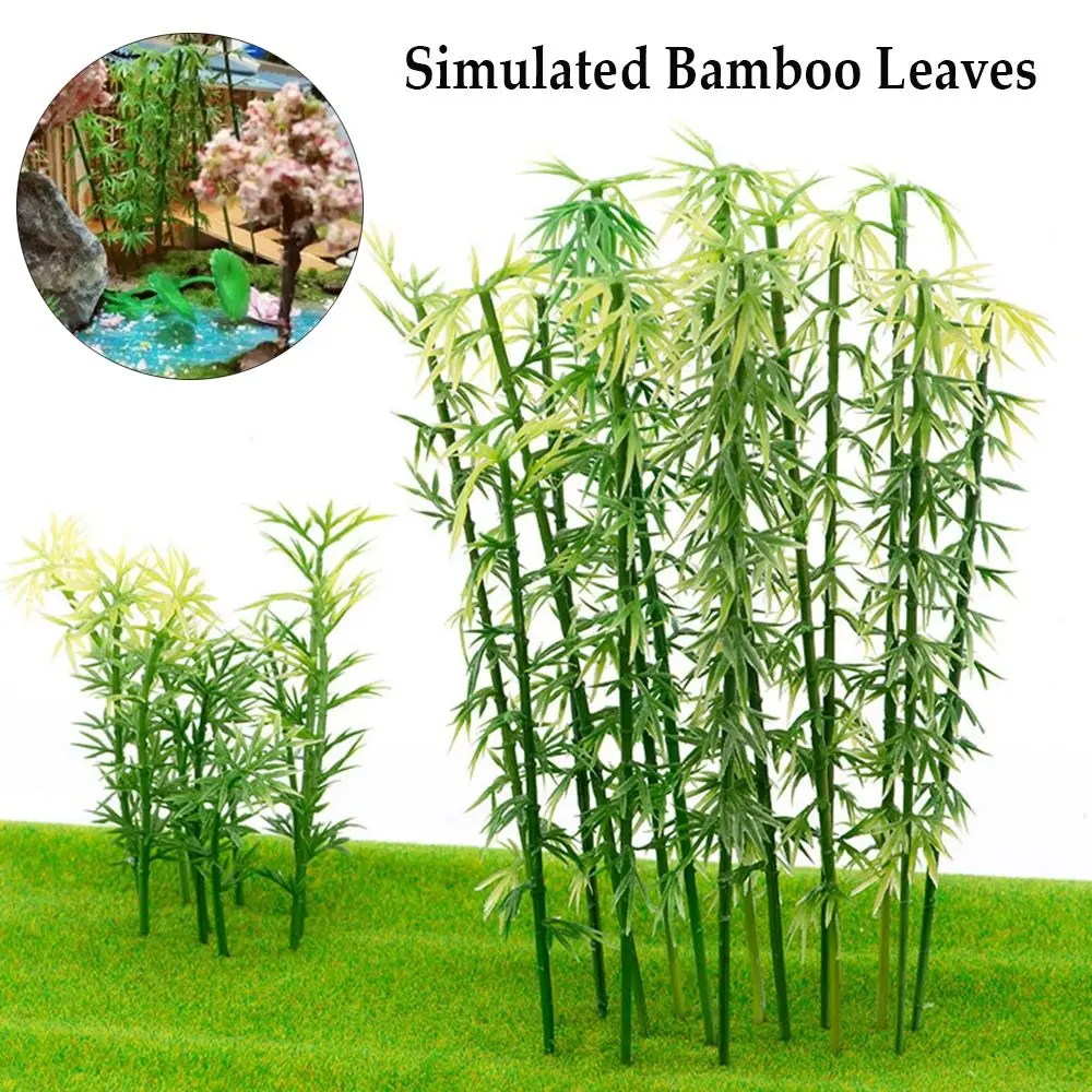 10 PCs Kunststoff Miniatur Modell Baum Landschaft Landschaft Bambus Baum Sand Tisch Modell Simulation Grünen Pflanzen Dekoration