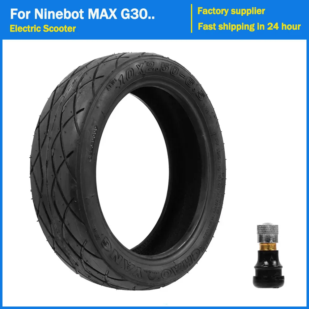 

10x2,50-6,5 вакуумная бескамерная шина для Segway Ninebot MAX G30, электрический скутер, складной портативный скейтборд, 10-дюймовое колесо, часть шин
