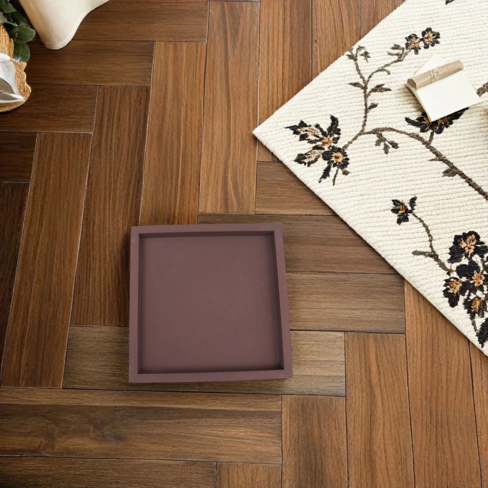 

Square Flower Pot Tray Thicken Design Lightweight Heavy Bearing Plastic Potted Plate for Balcony Garden Indoor Square Plate