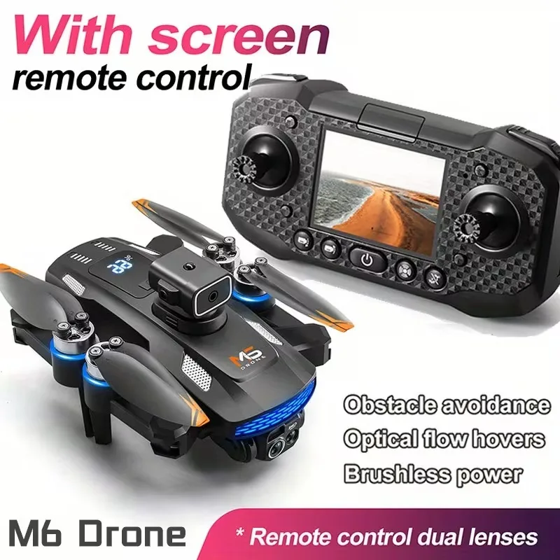 طائرة بدون طيار M6 التي يتم التحكم فيها بشاشة: كاميرا عالية الدقة، التدفق البصري، التحكم بالإيماءات، نقل WiFi، مثالية للمبتدئين والجوية الخارجية #2