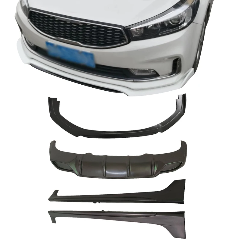 

For KIA K3 2016-2019 Front Lip Rear Lip Side Skirt ABS Material Factory Direct Body Kit Protect Decorate Without Tail Throat