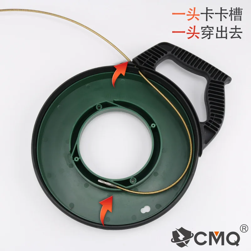 Electric threading device, wall threading dedicated wire reel, concealed wire lead device, wire threading device