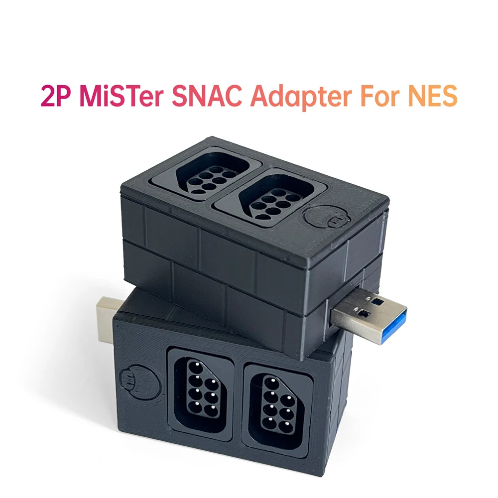 2P SNAC Adapter For NES Controller For MiSTer FPGA System 3D Printed Case Level Shifter Board 5V
