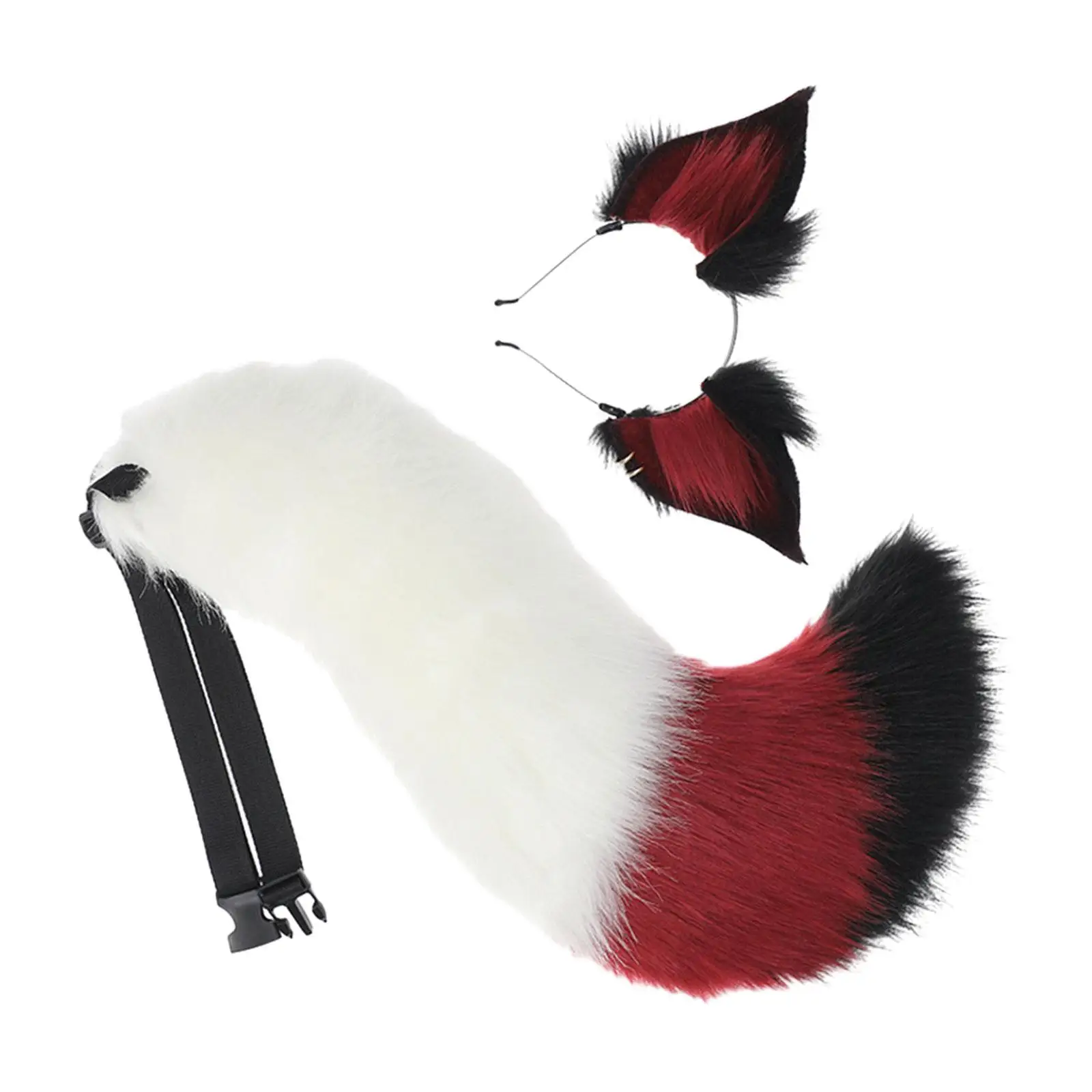 

Cat Ears and Tail Set Cosplay Gift Headband for Role Play Performance Party