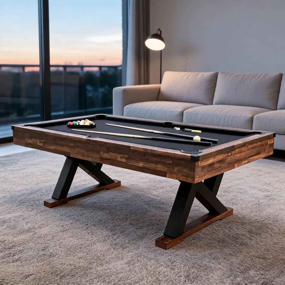 Custom 7ft 3-in-1 Multifunctional Indoor Game Table Snooker & Billiards Table Tennis Dining Table