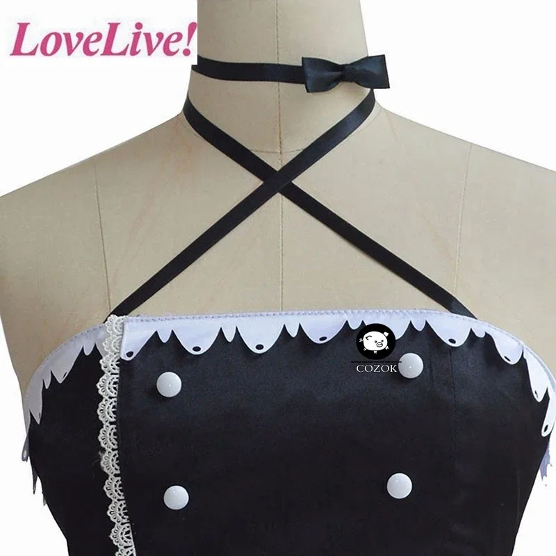 Tamaño personalizado, amor en vivo ¡Sunshine! Aqours-Disfraz de Yoshiko de Tsushima, traje negro de diablo pequeño, vestido negro de Lolita