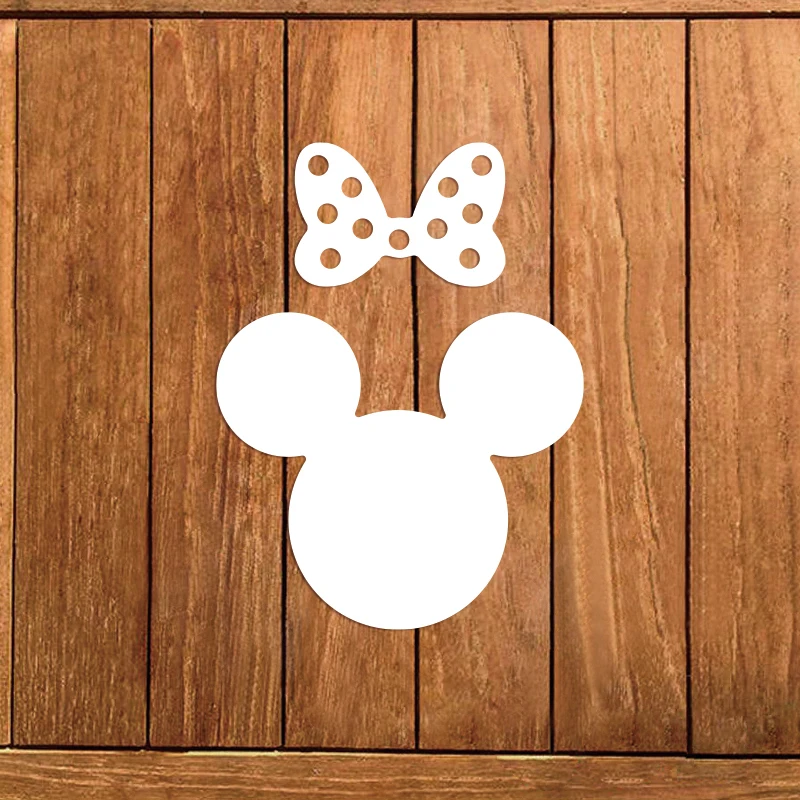 Disney Mickey Mouse Minnie uszy metalowe wykrojniki dla majsterkowiczów szablon do scrapbookingu albumy rzemieślnicze wytłaczania kart papierowych