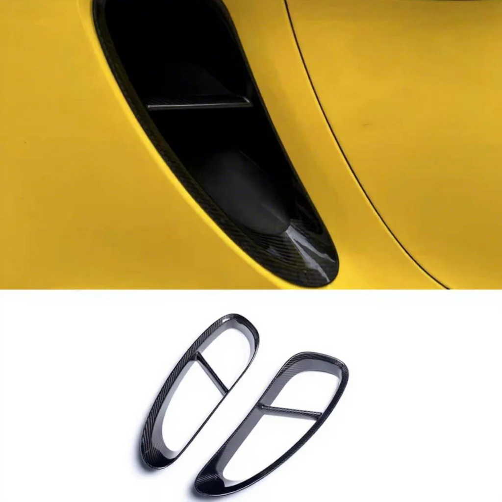 

High Quality Carbon Fiber Side Vent for Porsche 981 982 Boxster Cayman 2012+ Rear Fender Side Intake Vent Grille Cover