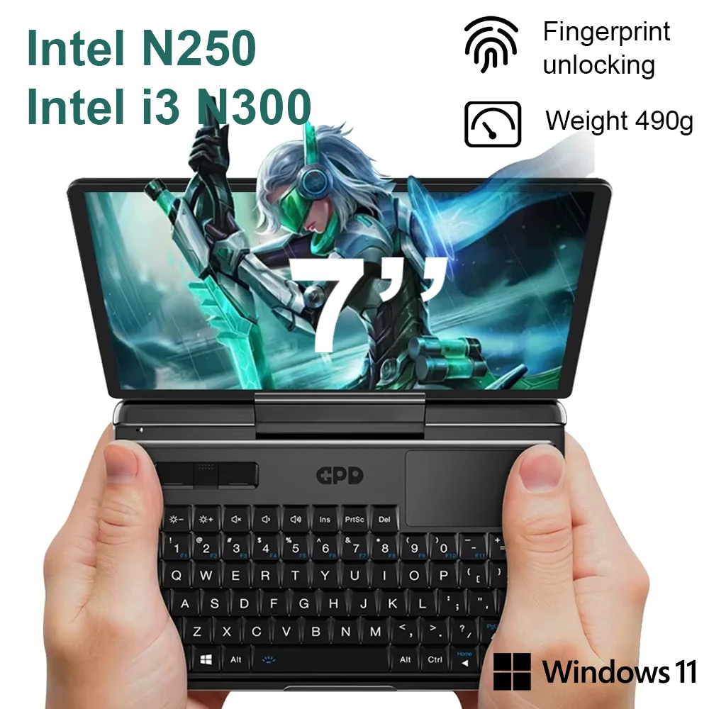 GPD Micro PC 2 มินิแล็ปท็อปอุตสาหกรรม โปรเซสเซอร์ Intel N250  16GB/512GB M.2 SSD Windows11 60Hz แล็ปท็อปพกพา คอมพิวเตอร์โน้ตบุ๊ก