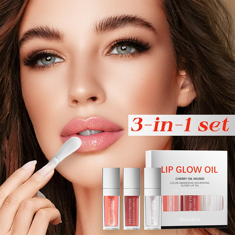 3 Stuks Plumping Lip Olie Hydraterende Lip Glow Olie Sappige Lipgloss Langdurige Voedende Lip Glow Olie Niet Plakkerig