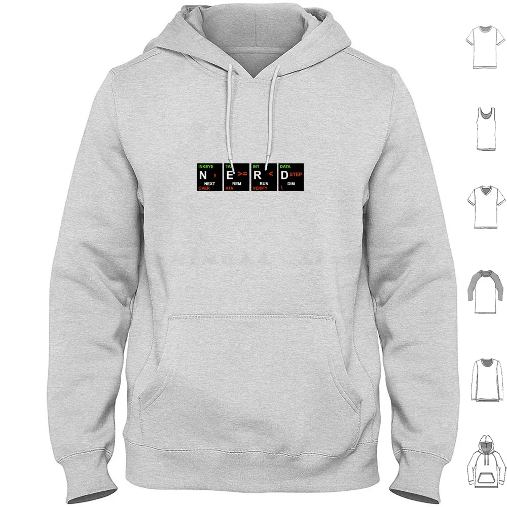 Sudaderas con capucha de Nerd-Spectrum de manga larga Nerd Spectrum Xx Spectrum Zx81 Zx Eighties 1980 S 80 S Juegos de ordenador Nerd