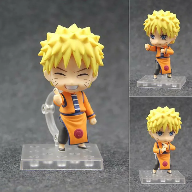 

10cm Anime Peripheral NARUTO Q Edition Uzumaki Naruto 872 Uchiha Sasuke Figurine PVC Action Figure Collectible Model Toy Boxed