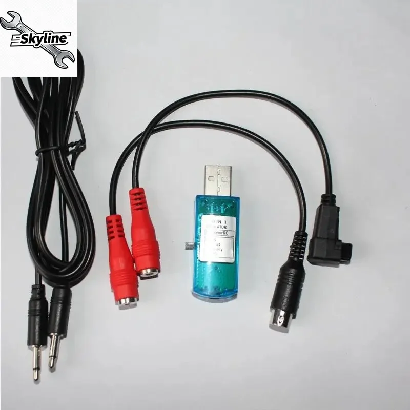 Applicable to Reflex XTR G5 Aerofly FMS Phoenix  RC 8 in 1 Flight Simulator Cable USB Dongle For Futaba  WFLY Walkera  Remote