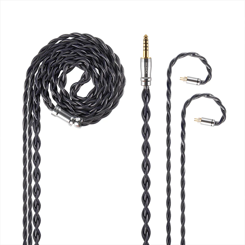 NICEHCK FogWings Kabel Audio HiFi 4-żyłowy, pozłacany, do słuchawek, kabel ulepszający złącze 2Pin/QDC do Rockies NX8 Valhalla Dawn-X IEM — zdjęcie produktu 7