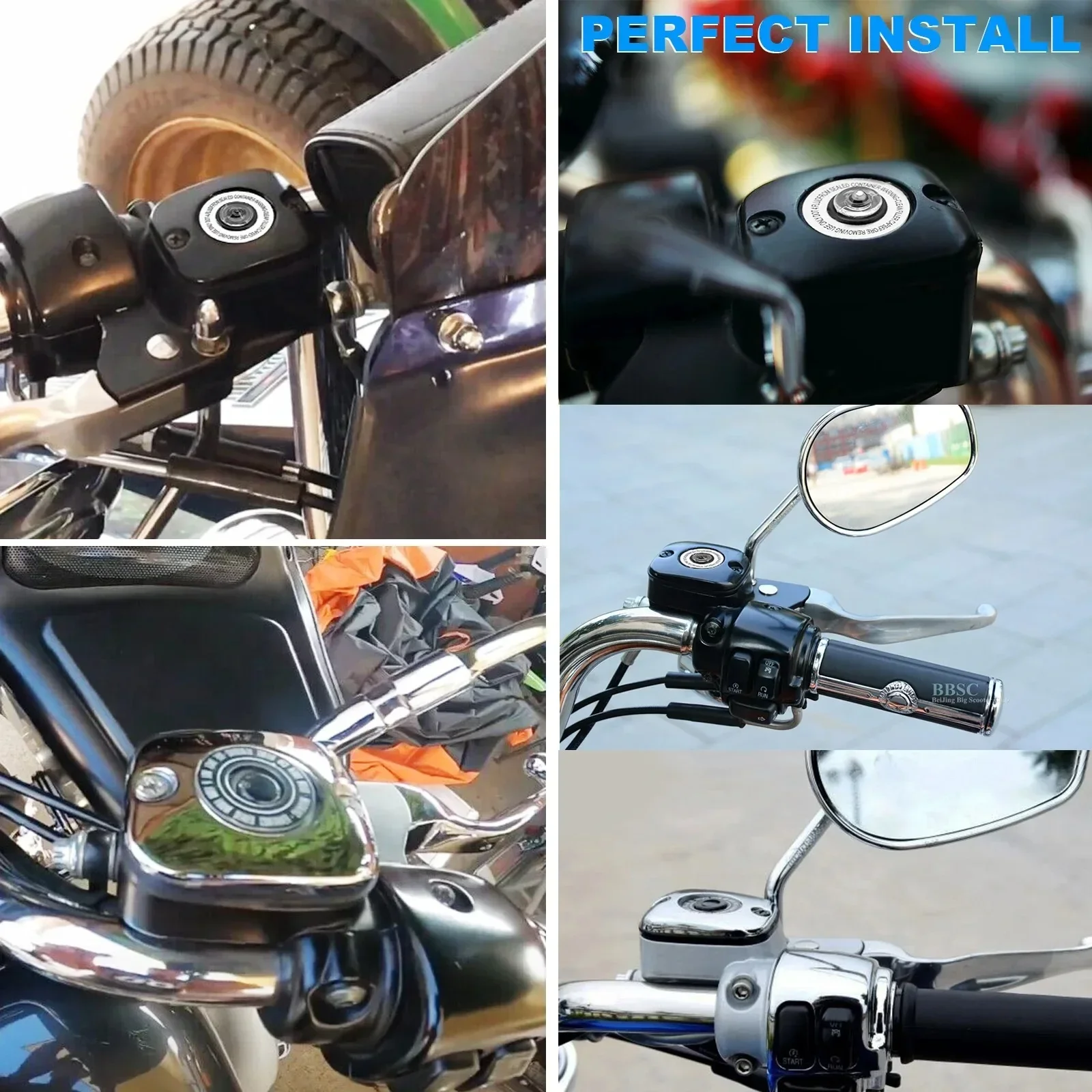 Motorcycle Brake Master Front Cylinder Cover For Harley Dyna Softail Touring Road King Slim Low Rider Street Glide Fat Boy FLHT