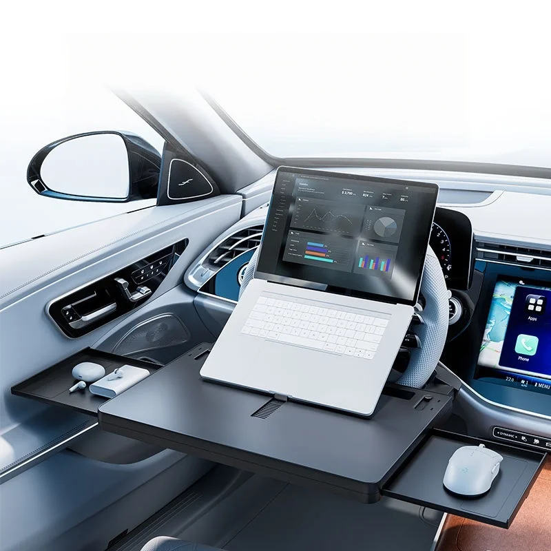 Car steering wheel small table, floating car dining table board, cup holder, multifunctional small table in the car for eating