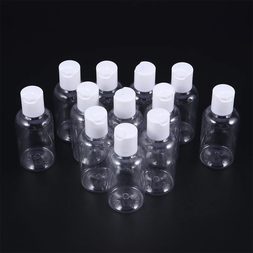 

10pcs Travel Refillable Shampoo Travel Bottles Containers Eco Friendly Press Open Close Small Size Handy Dispenser