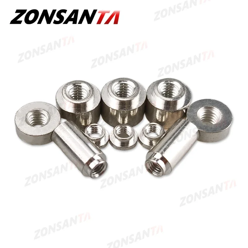 Mur Tembaga SMTSO Patch Weld M1.4M1.6M2M3M4, Mur Kolom Tembaga untuk Pengelasan SMD, Lubang Tembus untuk Papan PCB, Modul Pcie, Mur untuk Penyolderan