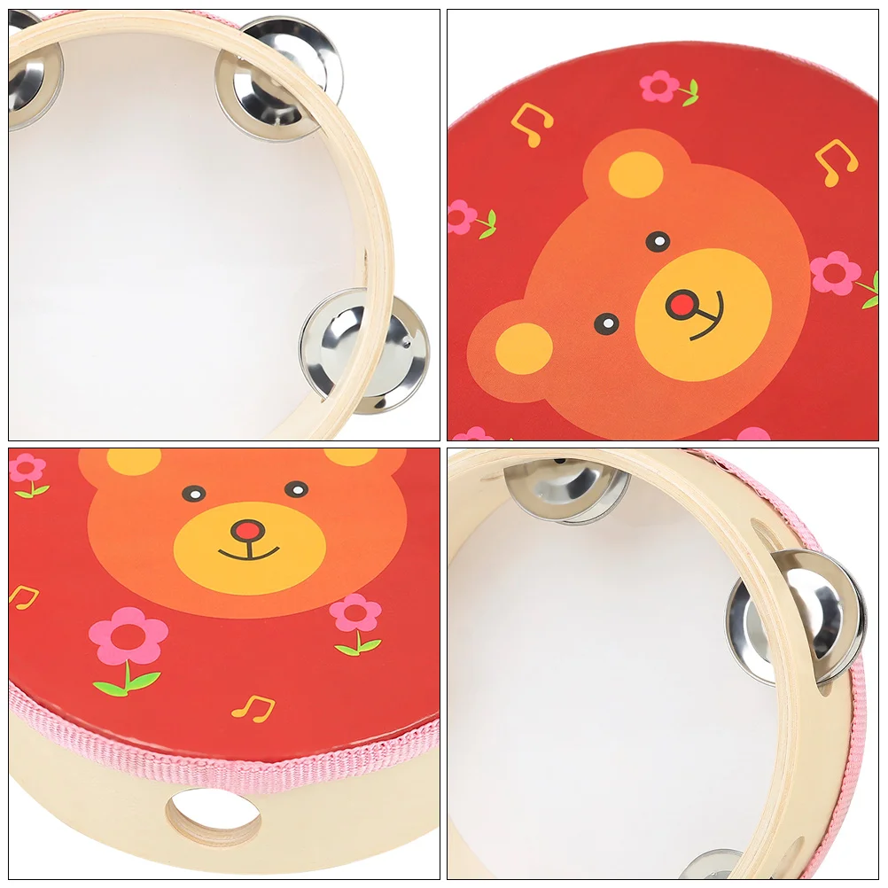 핸드 탬버린 어린이 음악 장난감 360도 표면 밝은 색상 어린이 드럼 악기 유치원 장난감