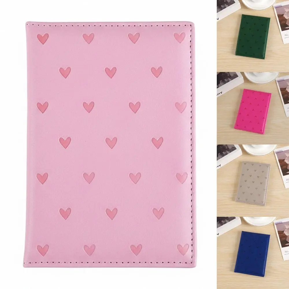Fashion Love Printed Passport Protective Cover PU Leather Portable Document Protector Case Cute Wallet Purse