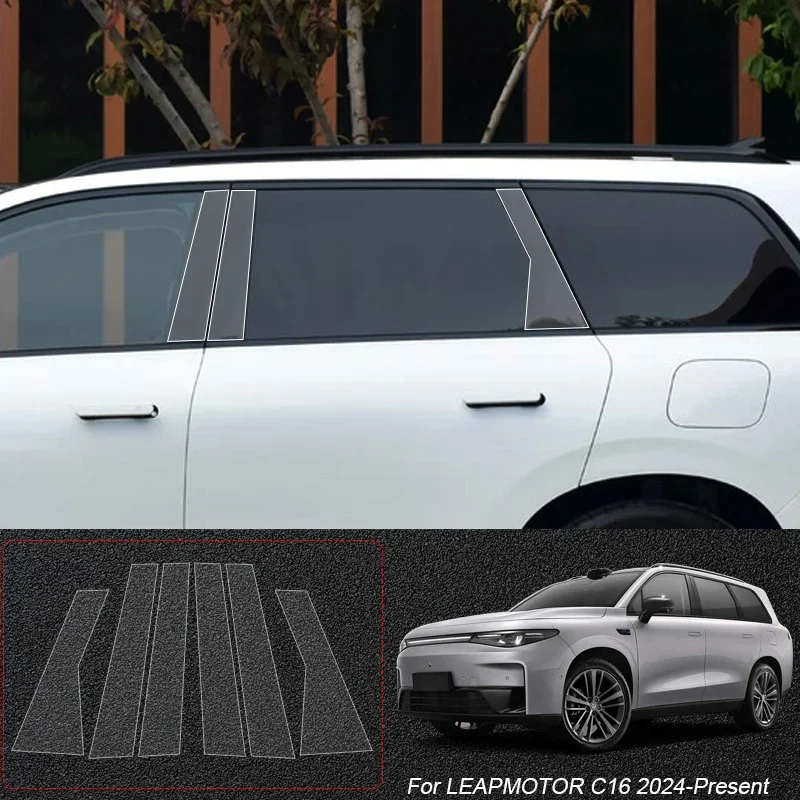 

For LEAPMOTOR B05 LAFA 5 B10 C01 C10 C11 C16 B01 B Pillars TPU Car Protective Film Auto Window Body Paint Sticker Accessories