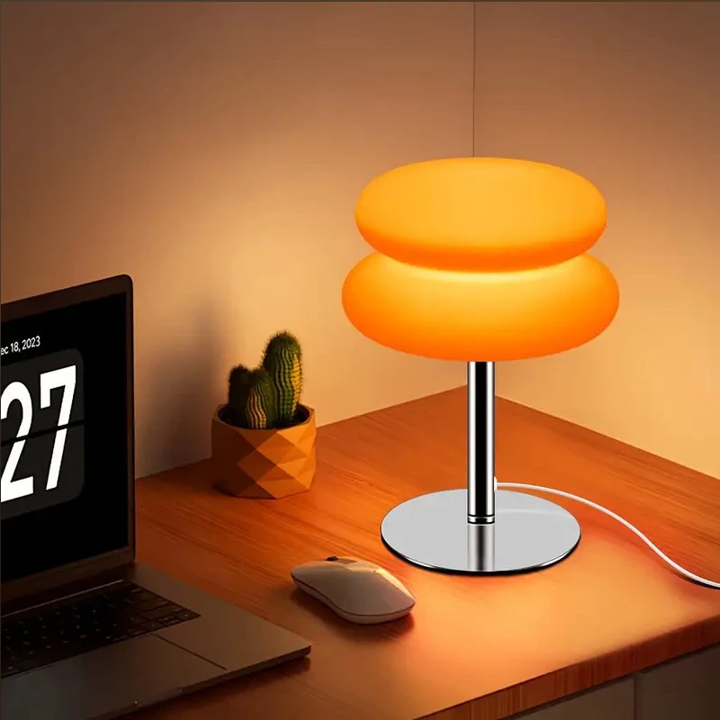 

Nordic Bauhaus Mid-Century Table Lamp, Modern Creative Bedside Night Light for Home Decor