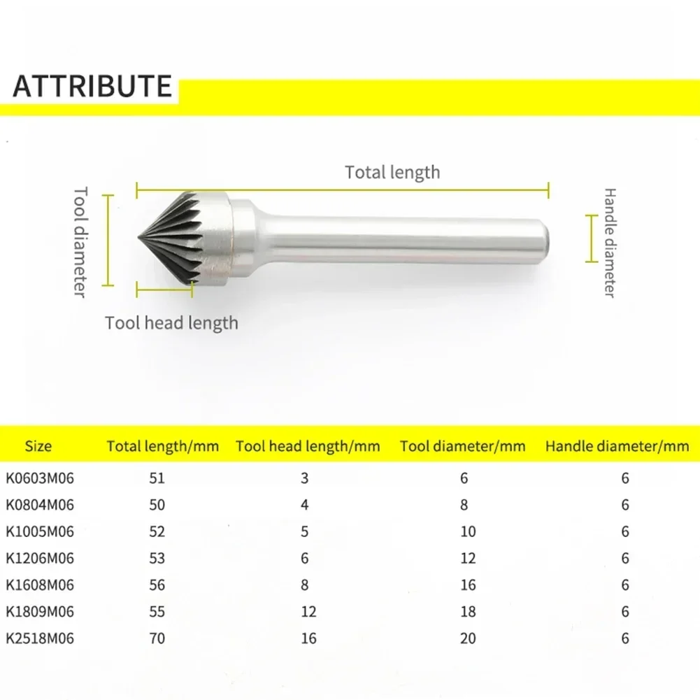 Chamfer Grinding Head Rotary File Abrasive Wheel For Jade Jewelry Ceramics Glass Stone Carving Tool Electric Hand Drill Bit