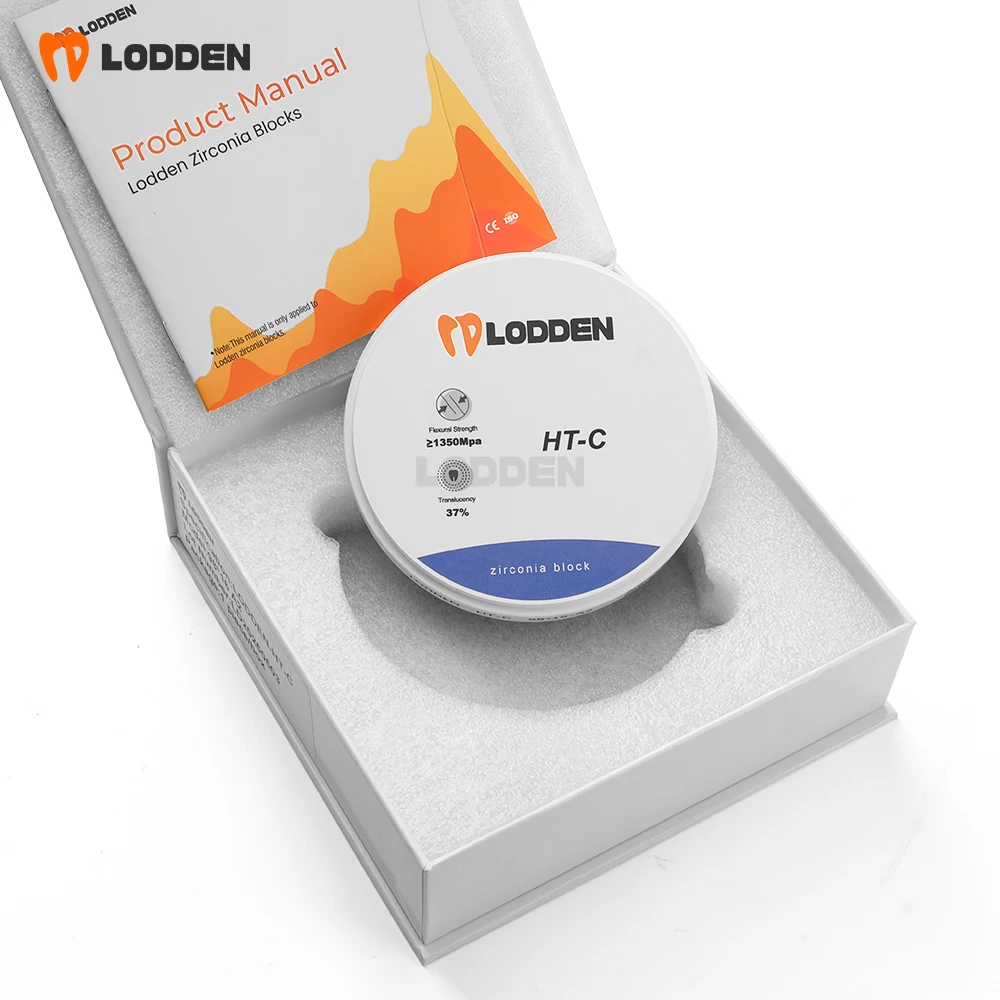 

Lodden HT-C Preshade Dental Zirconia Block 10-25mm Vita16 Color 98mm CADCAM Block For Dental lab Use Dental Materials