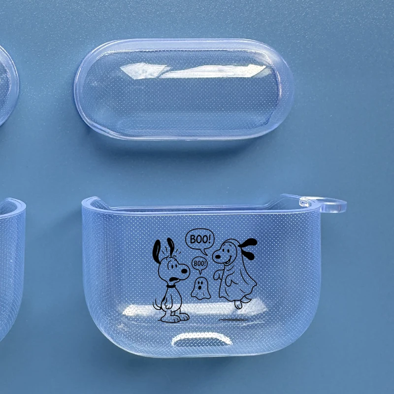 سنوبي حقيبة سماعة الاذن ل Airpods Pro 2 بولي TPU شفافة بلوتوث سماعة غطاء ل Airpods 3 4 شحن صندوق واقية قذيفة