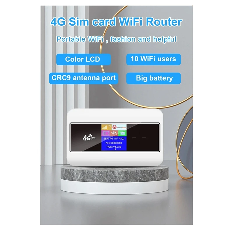 4g cartão sim roteador wi-fi display lcd colorido lte modem cartão sim bolso mifi hotspot 10 usuários wi-fi acessórios de bateria embutida