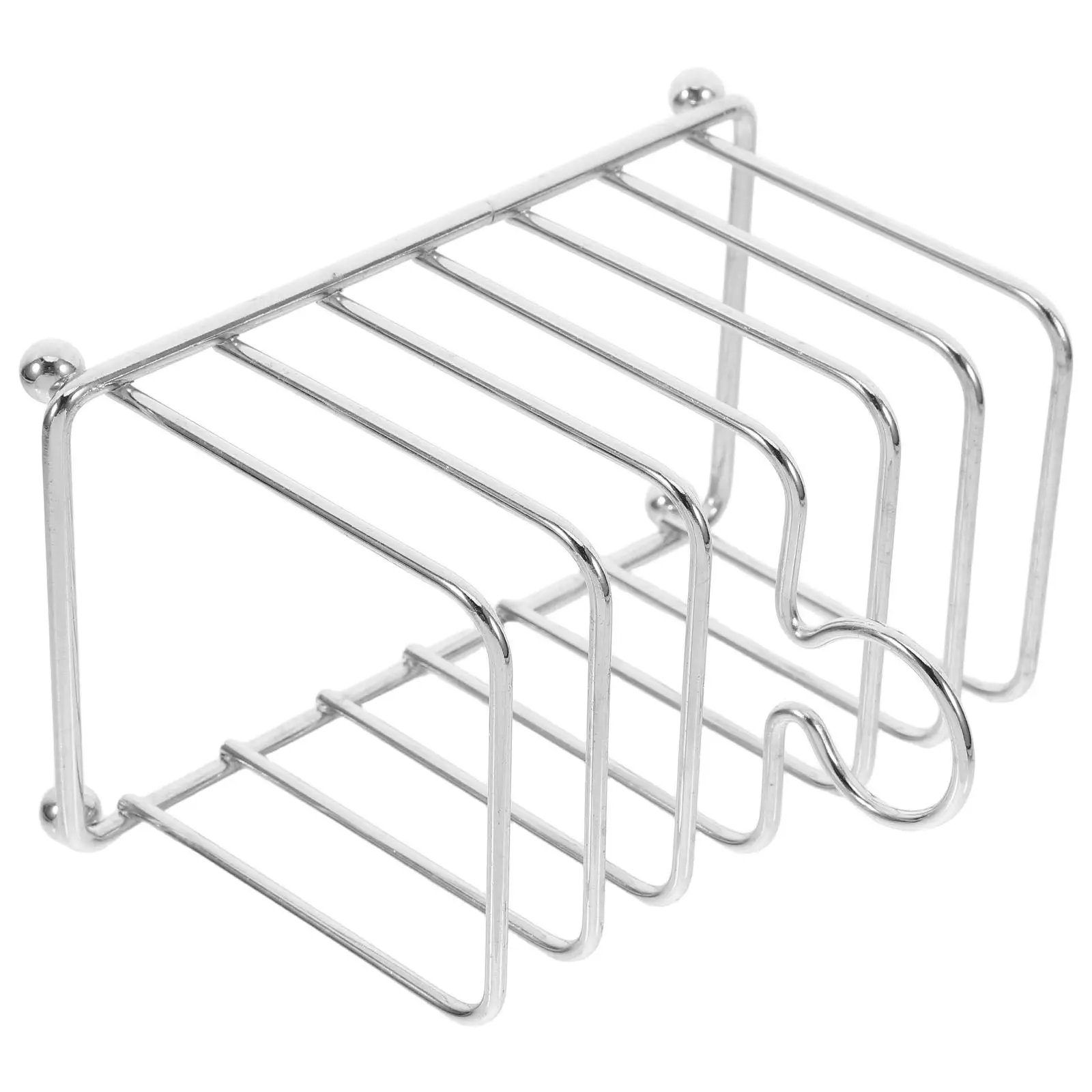 Modern Stainless Steel Bread Loaf Toast Rack Stand with Handle for Kitchen Organization Baking Storage Toast Display Food Server