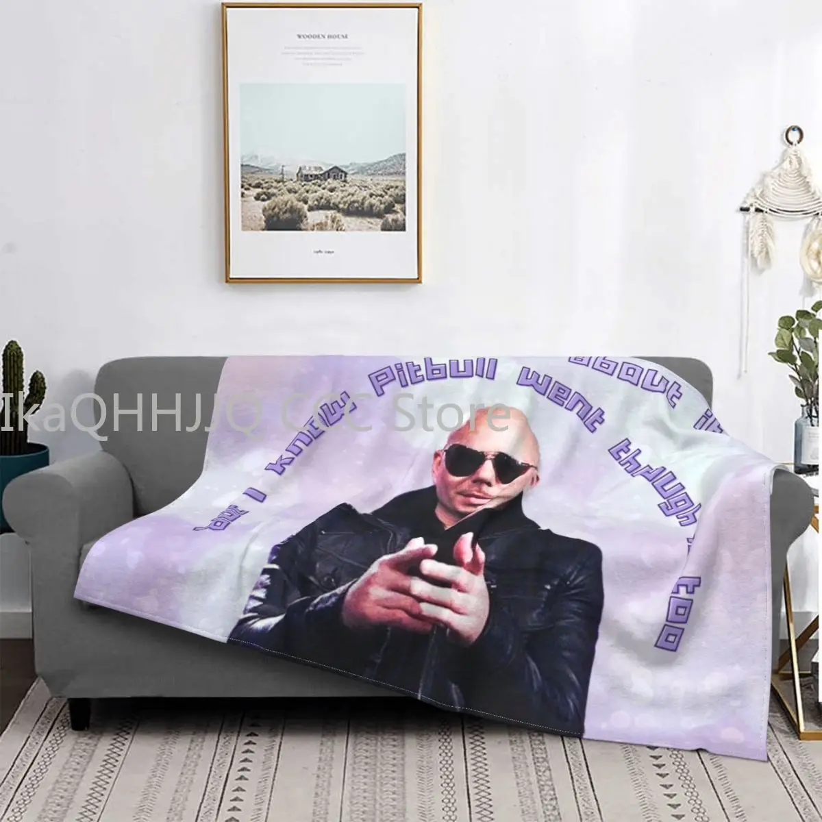 

Sofa Has Been Through It Too Mr. Worldwide Throw Blanket Warm Flannel Blankets for Bed Home Sofa Bedspreads