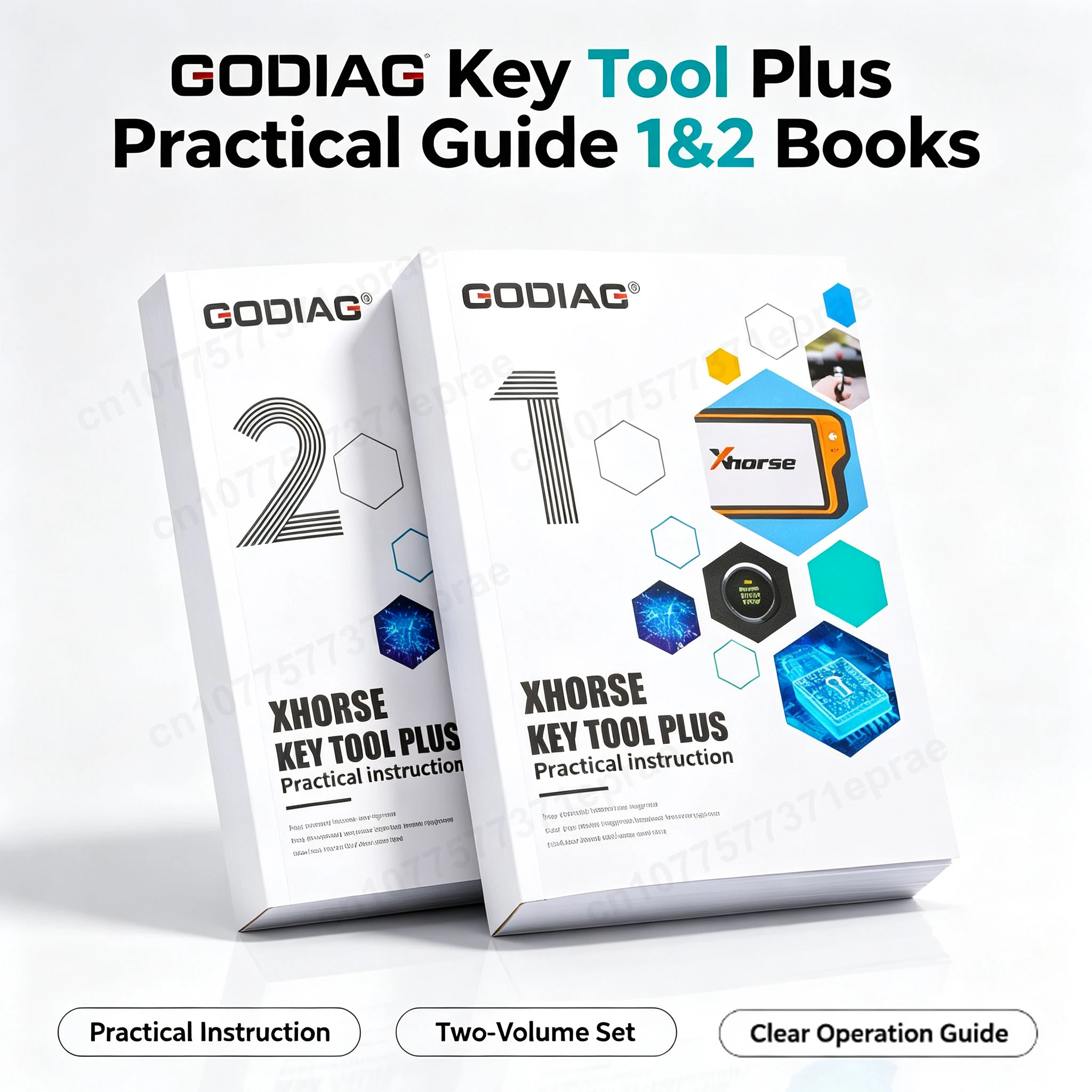 GODIAG Key Tool Plus Practical Instruction1&2 Books Automotive IMMO Training Resource Improve Key Programming Skills