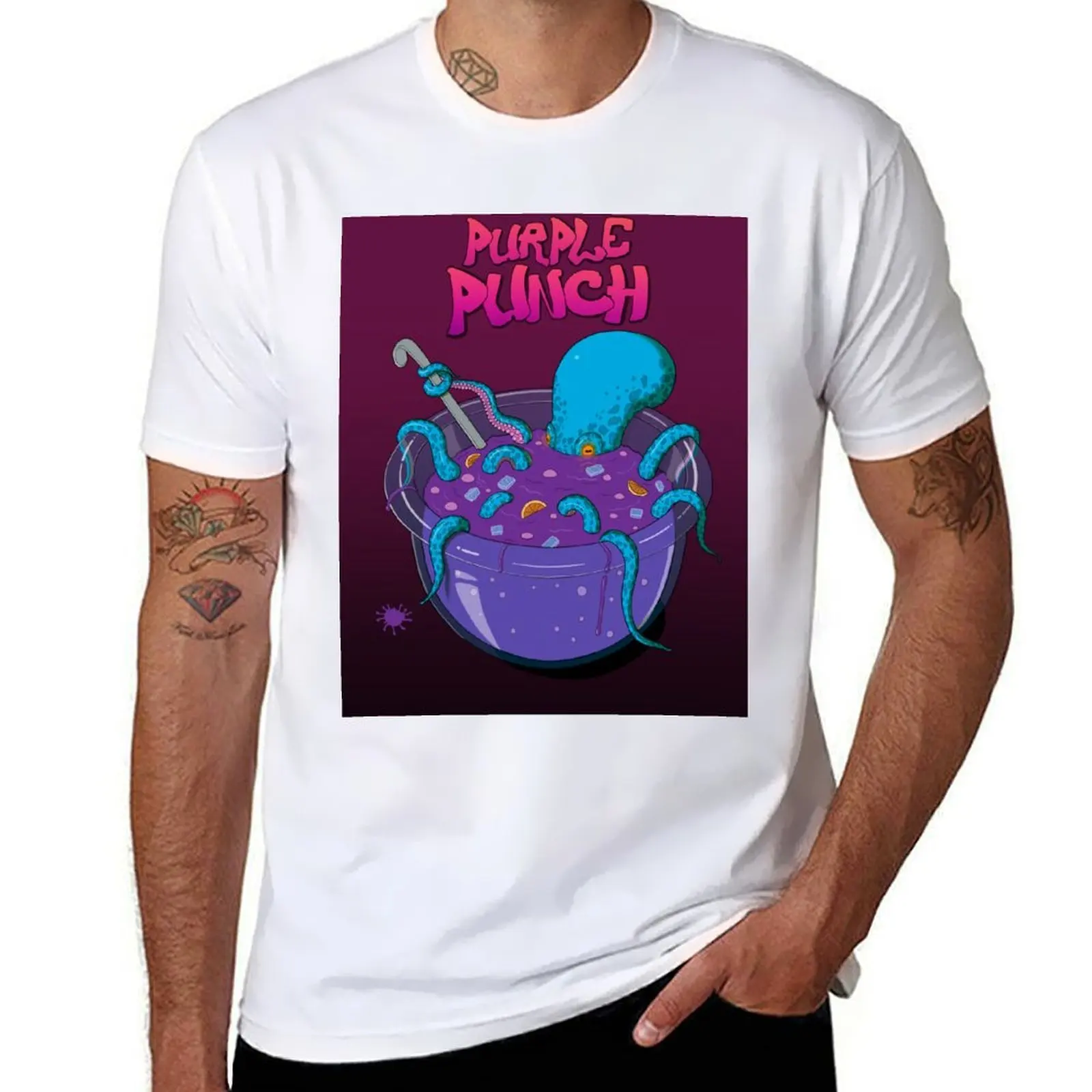 

Purple punch T-Shirt printed t shirts for man funny t shirts cotton T-Shirt