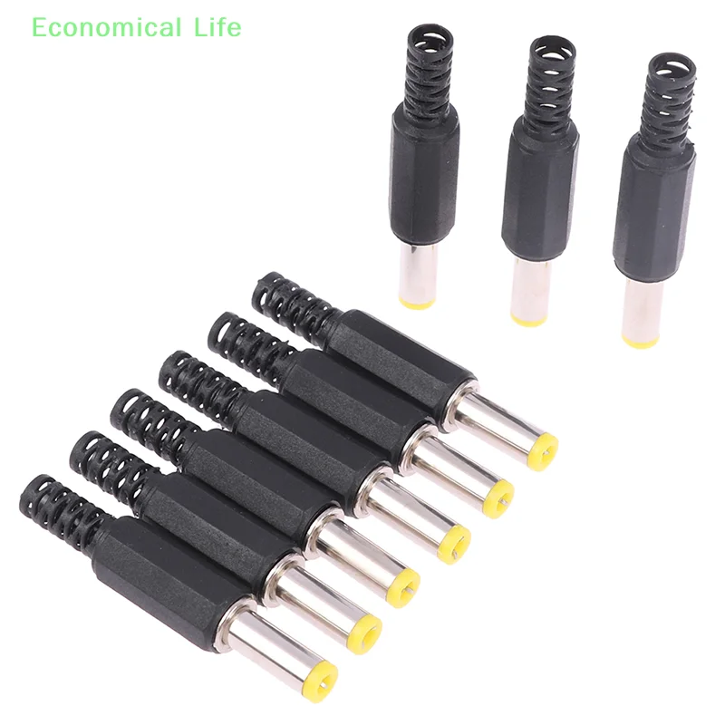 10PCS High Quality DC Power Male Plug 5.5*2.1*14MM Adapter Connector Plug  Welded DC Head