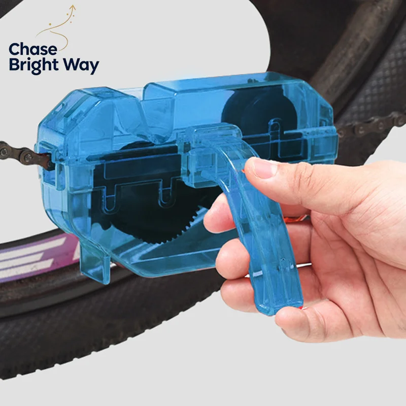 Limpiador portátil de cadenas de bicicleta, cepillos para bicicleta, herramienta de limpieza, kit de limpieza para ciclismo de montaña, accesorio para exteriores, limpieza de cadenas.