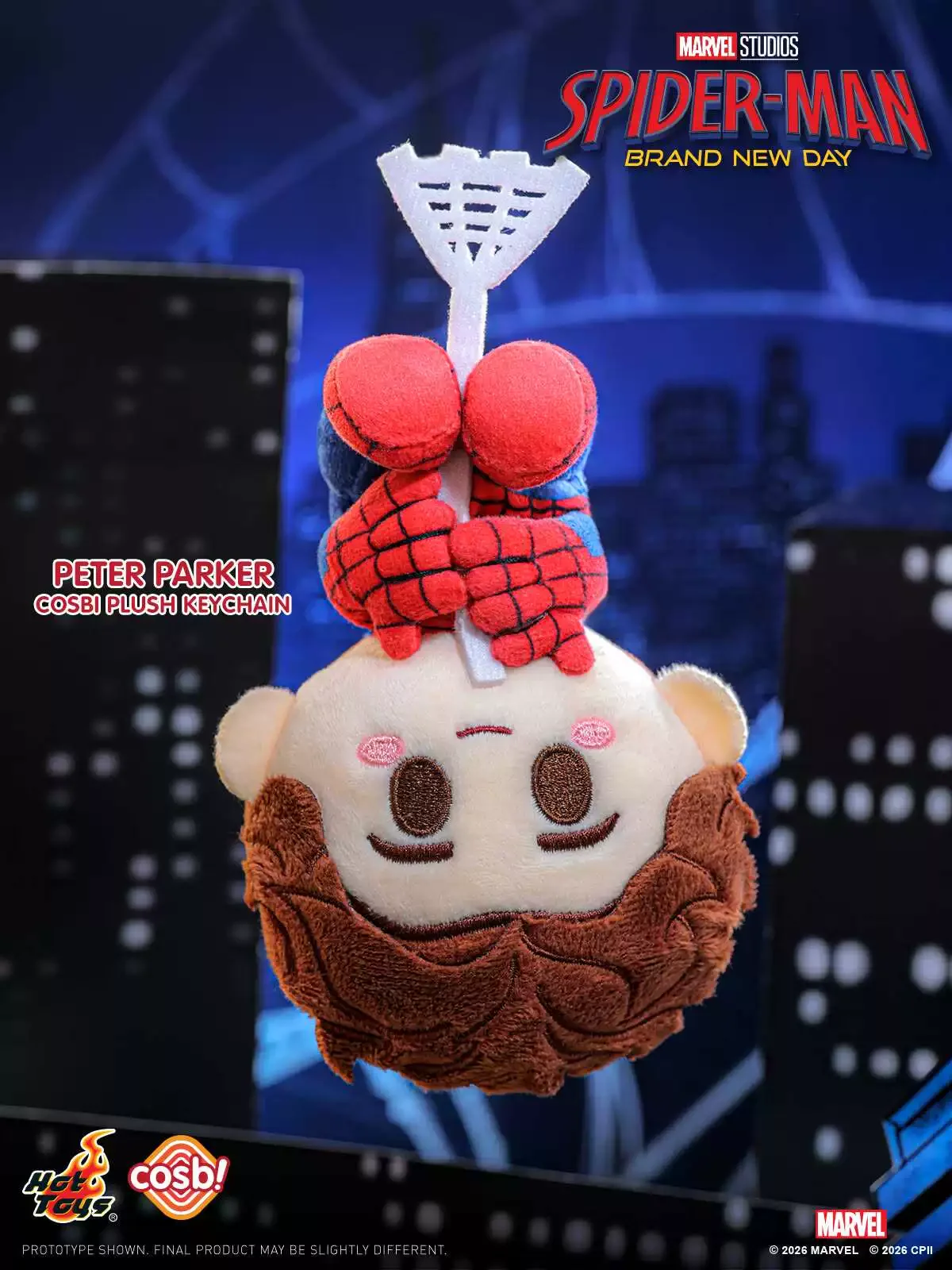 Hot Toys Spider-Man: New Day Hero Reborn COSBI Plush Bag Charm & Mini Blind Box Figure, Cute Desk Decor & Birthday Gift,Collect image 3