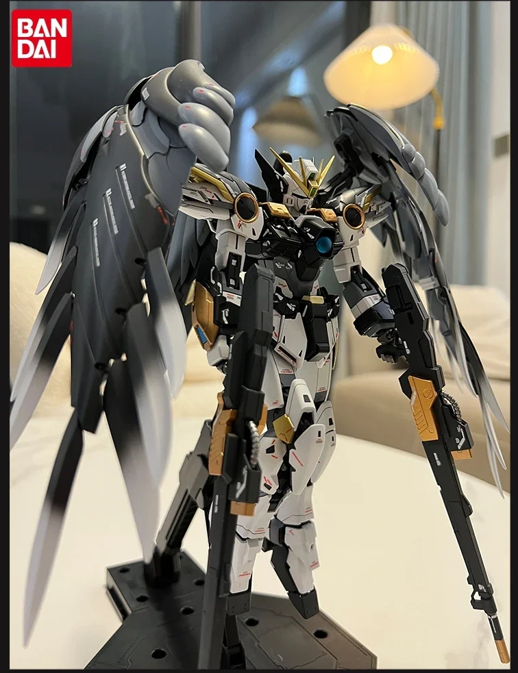 

Bandai Gundam Finished Bandai Model Mg Flying Wing Zero Type Ka Version Color Change Black Swan Model Gundam Action Figure Gift